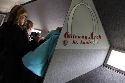 Visitors can join a "Journey to the Top" tour for an awe-inspiring view of St. Louis from atop the 630-foot tall Gateway Arch.