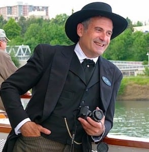 Assistant heritage leader Dan Lisher also will be taking photos for a slideshow during our cruise aboard the S.S. Legacy.