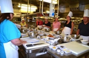 Everyone donned chef’s hats and aprons